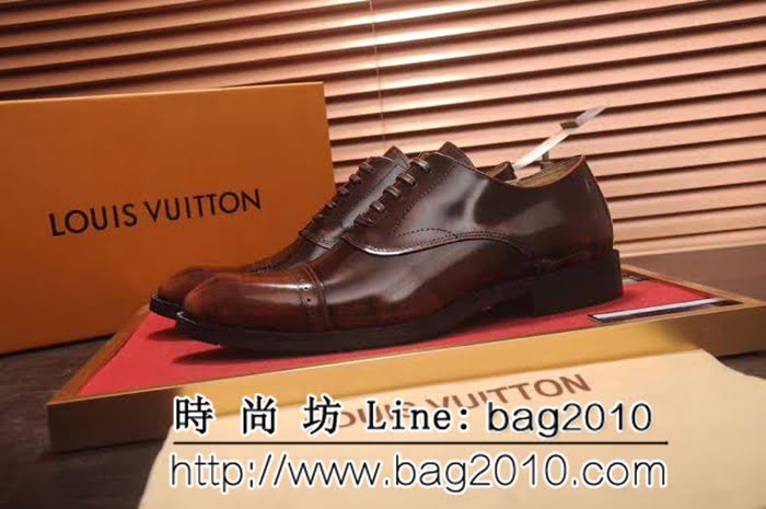 路易威登LV 官網同步小牛皮休閒正裝男士皮鞋 8FX2170